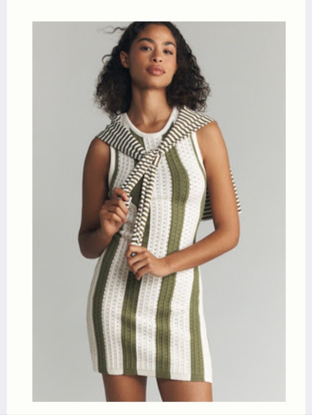 Anthropologie Daily Practice Striped Knit Mini Dress NWT